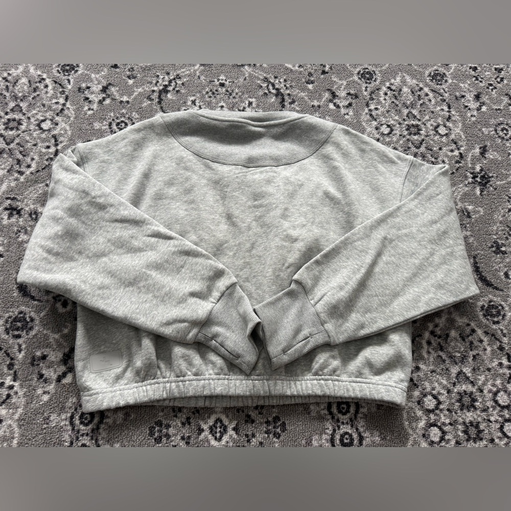 JoyLab Women's Fleece Cropped Crewneck Pullover Sweatshirt Gray in Medium New - Picture 9 of 14